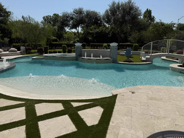 Pool maintained by Lanterra Pools near Stafford, Texas
